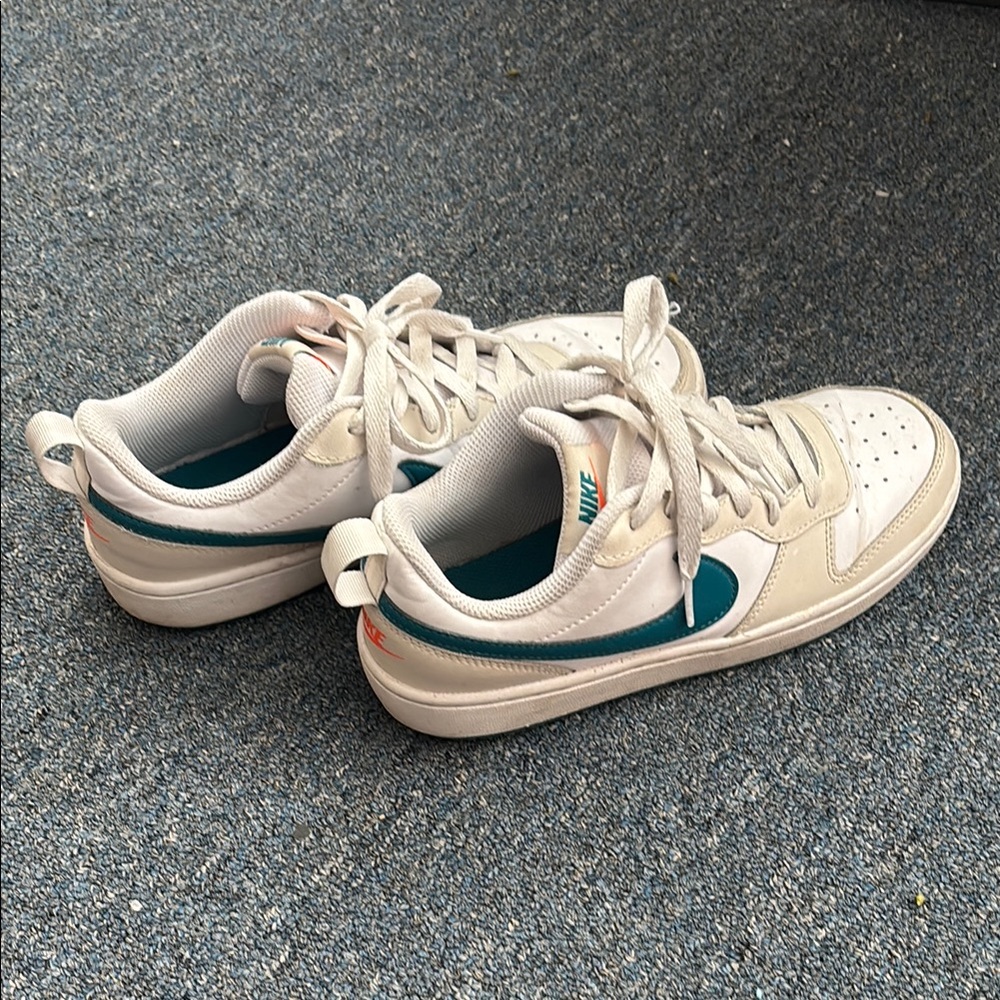 Nike Court Borough 2 Low Phantom Bright Spruce - White and Teal Sneaker